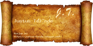 Justus Tünde névjegykártya