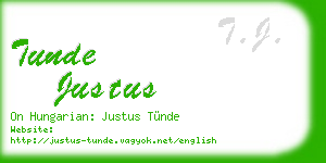 tunde justus business card